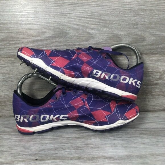 Brooks Women’s Mach 16 Cross Country Purple Running Shoes Sz 8.5 spikes - Picture 7 of 10
